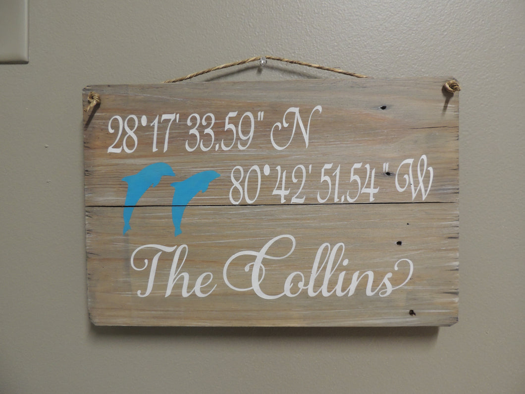 16D GPS Coordinate Sign