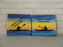 Kayaker Wooden Sign