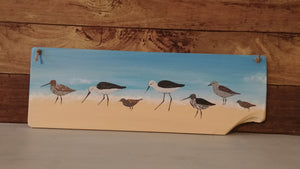 Shorebirds by the Sea rustic sign